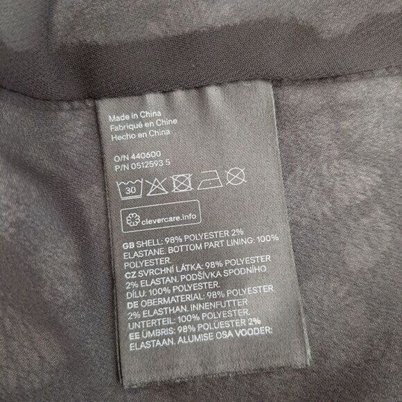 H&M Floral High Neck Mini Dress Flowy Lightweight B&W Sz 6 - Picture 15 of 15